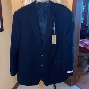 NWT Michael Kors navy wool blazer sz 46R